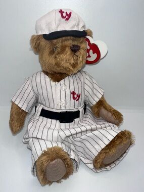 TY 2000 Baseball Bear Cooper "Take Me Out To The Ballgame!" Attic Treasures